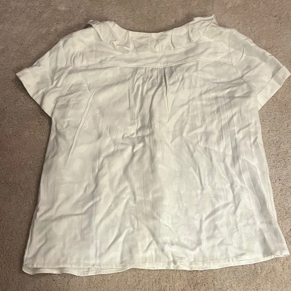 Anthropologie Maeve Jojo Ruffle Button Up Top - Picture 7 of 8